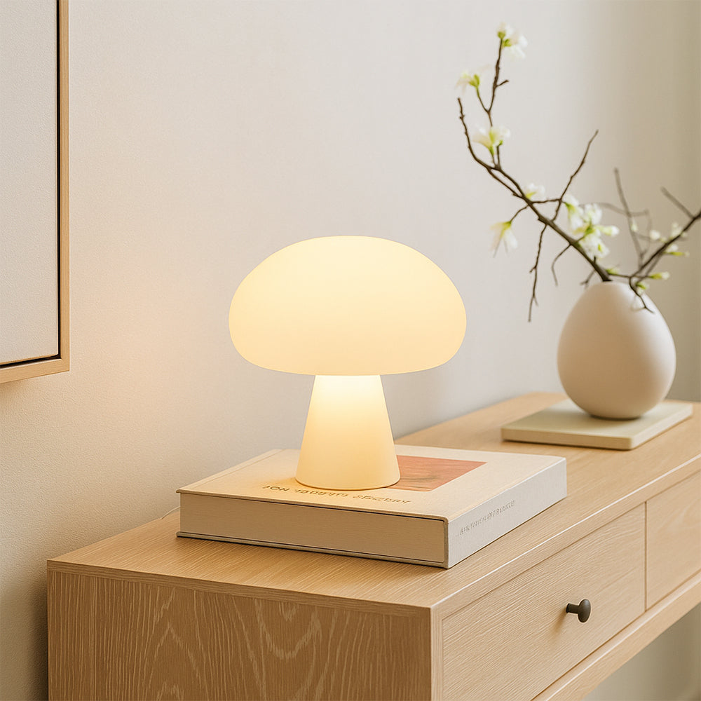 Table Lamp Acrylic LED Warm White Mushroom Design