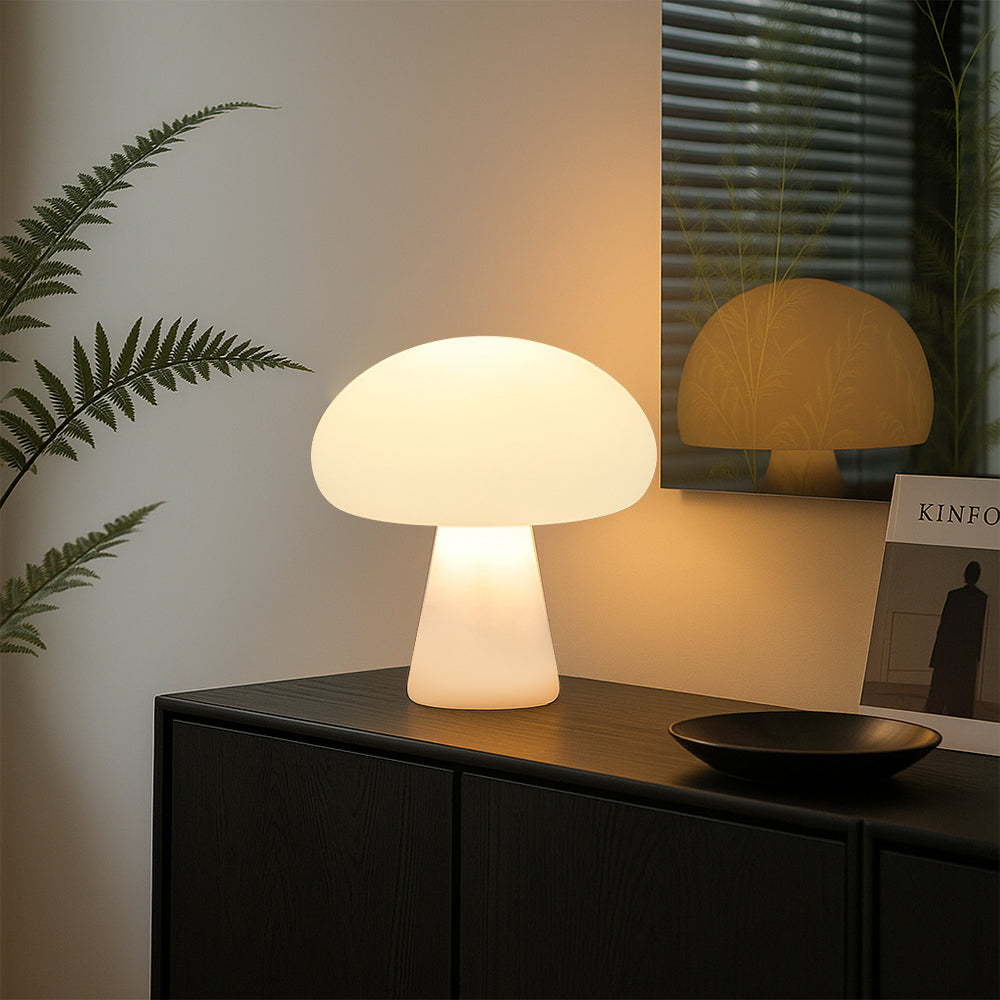 Table Lamp Acrylic LED Warm White Mushroom Design