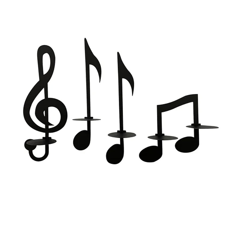 Wall Art Candle Holder Musical Notes Hanging Decor