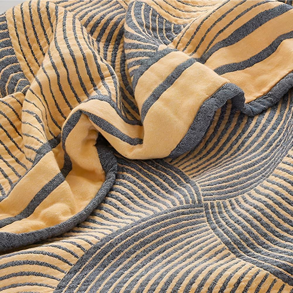 MuslinElegance: Reversible Cotton Blanket made of 4-layer Muslin – for Bedroom & Living Room