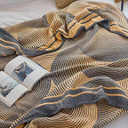 MuslinElegance: Reversible Cotton Blanket made of 4-layer Muslin – for Bedroom & Living Room