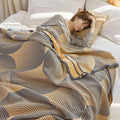 MuslinElegance: Reversible Cotton Blanket made of 4-layer Muslin – for Bedroom & Living Room