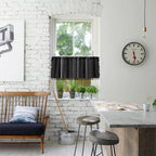 MysticalBlack: Curtains with Tribal Pattern & Tassels – Elegant & Practical for Closet Covers
