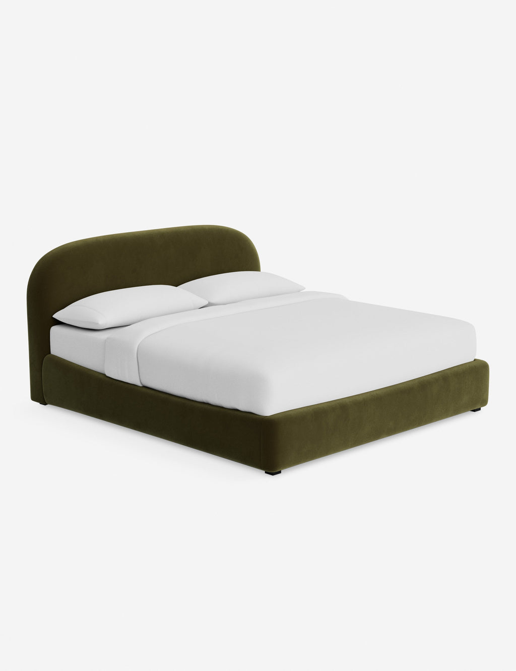 Nexa Platform Bed | Soft Upholstery, Sculpted Headboard