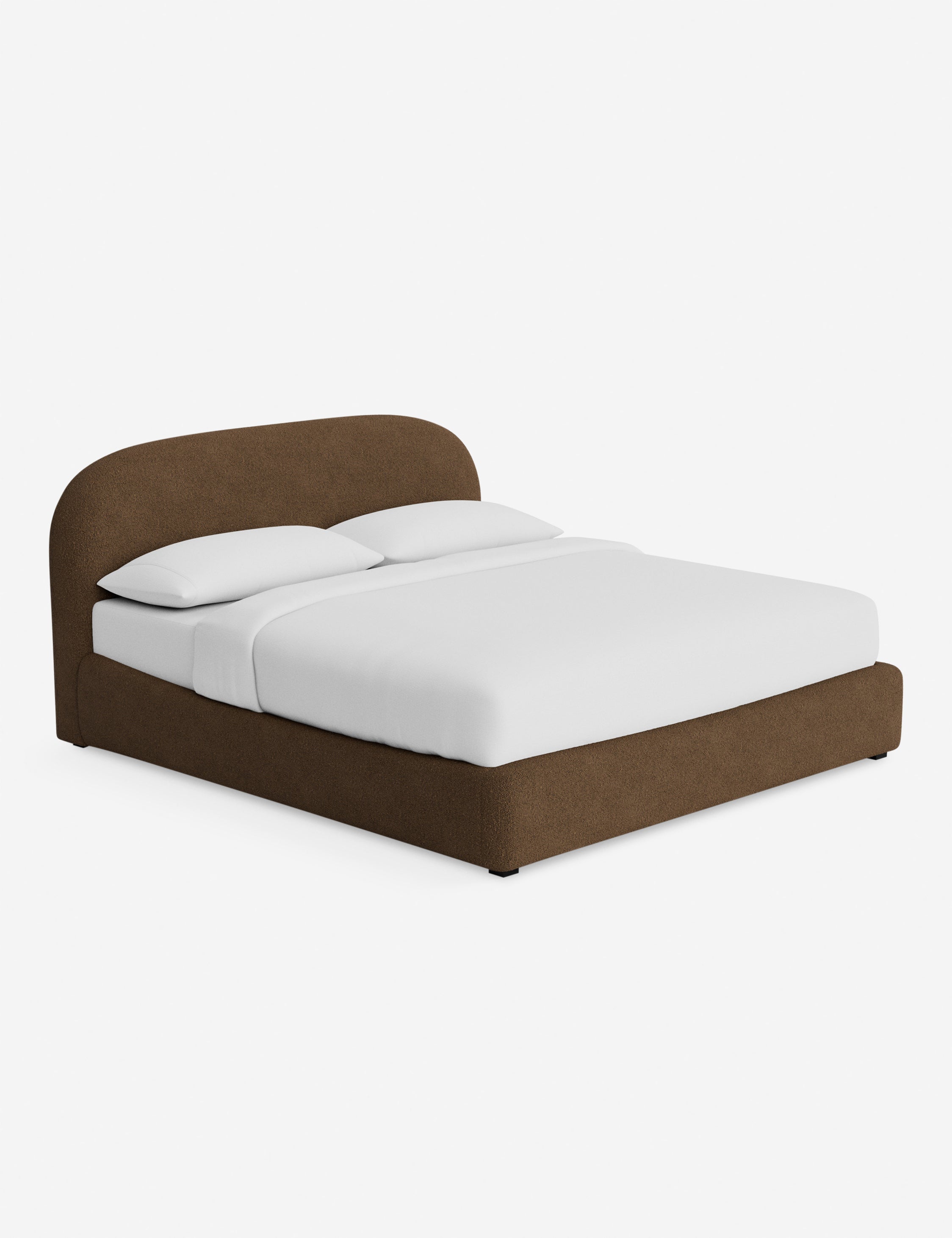 Nexa Platform Bed | Soft Upholstery, Sculpted Headboard