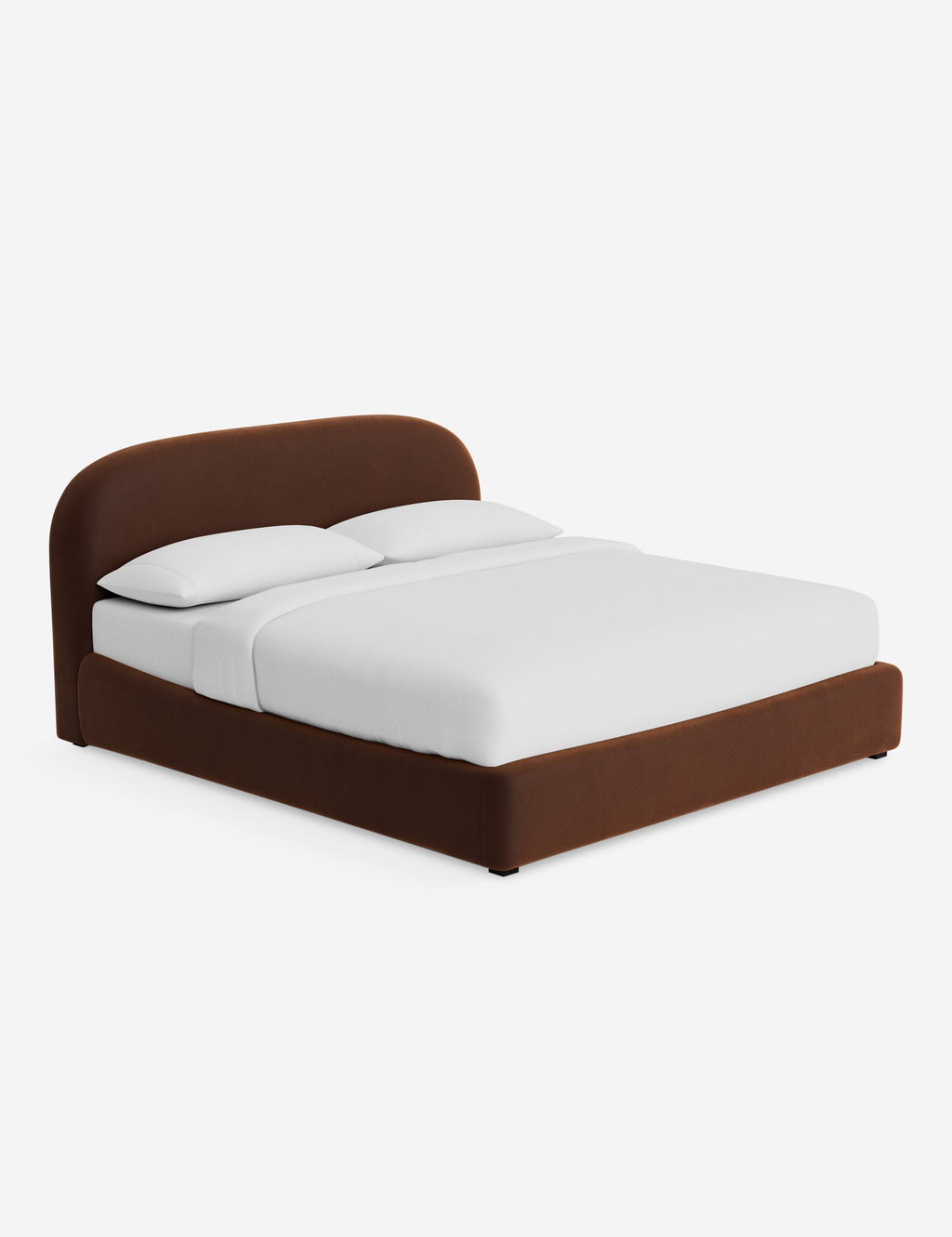 Nexa Platform Bed | Soft Upholstery, Sculpted Headboard