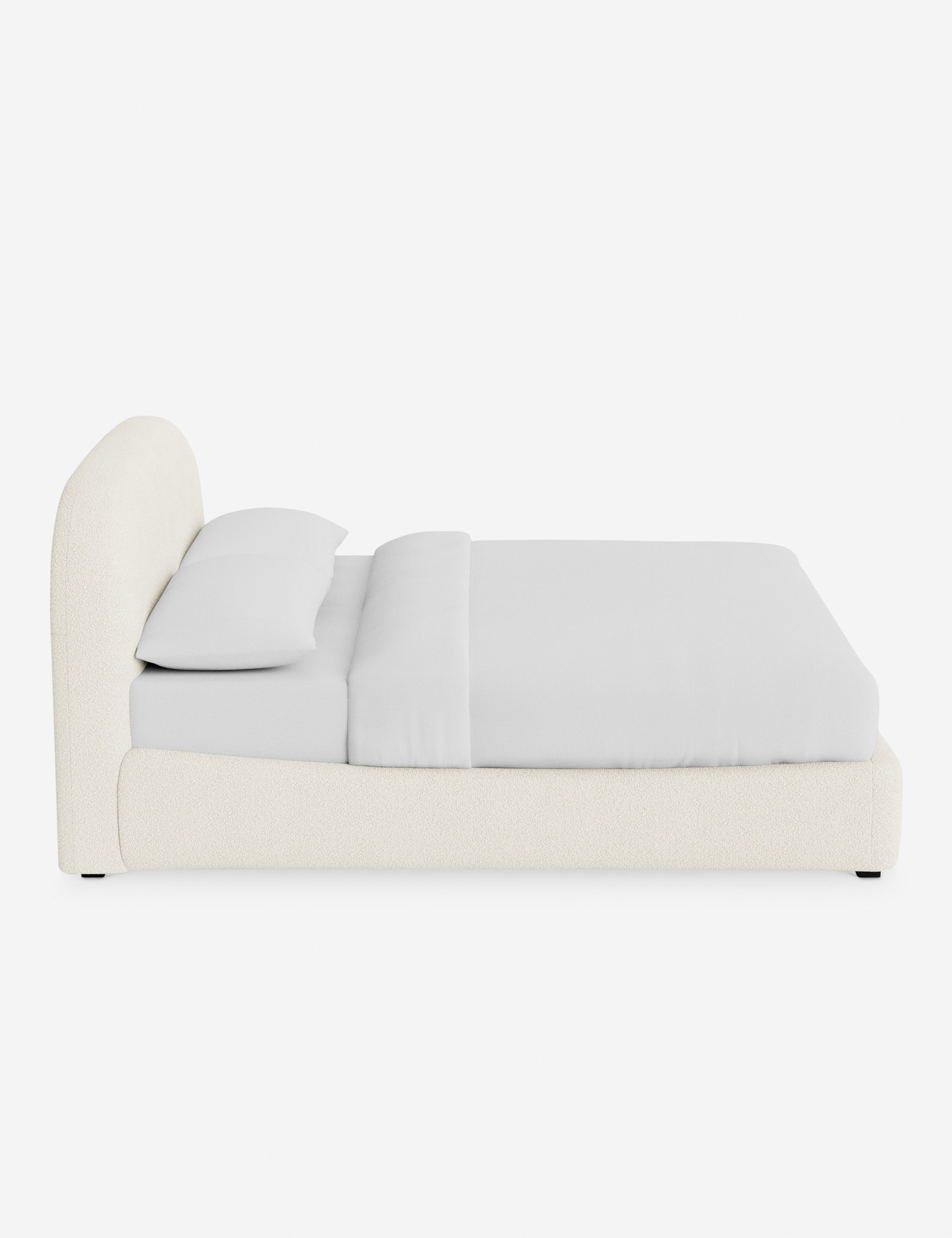 Nexa Platform Bed | Soft Upholstery, Sculpted Headboard