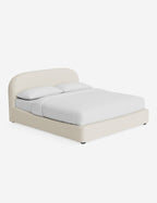 Nexa Platform Bed | Soft Upholstery, Sculpted Headboard