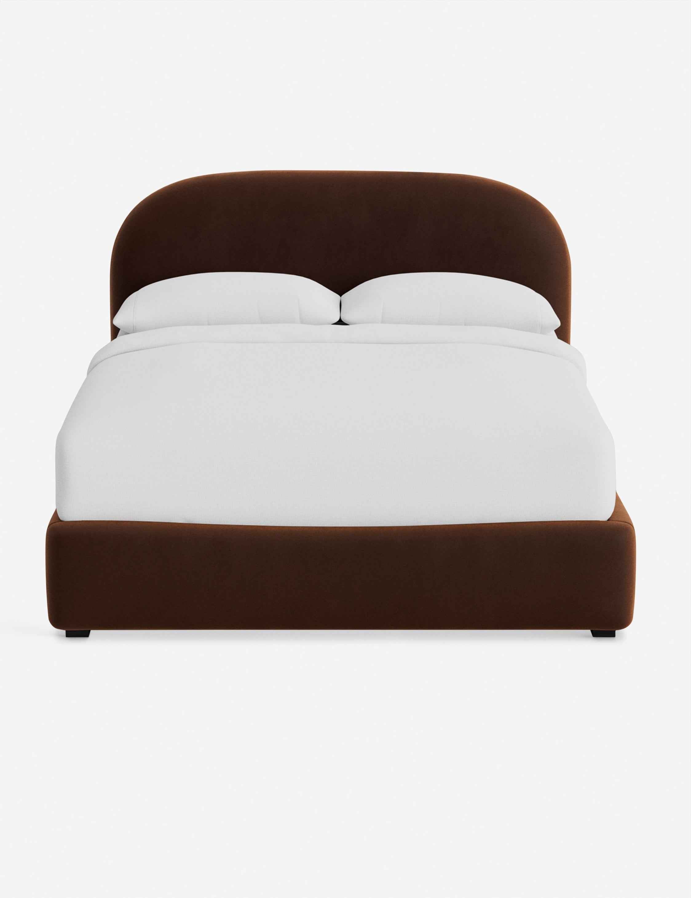 Nexa Platform Bed | Soft Upholstery, Sculpted Headboard