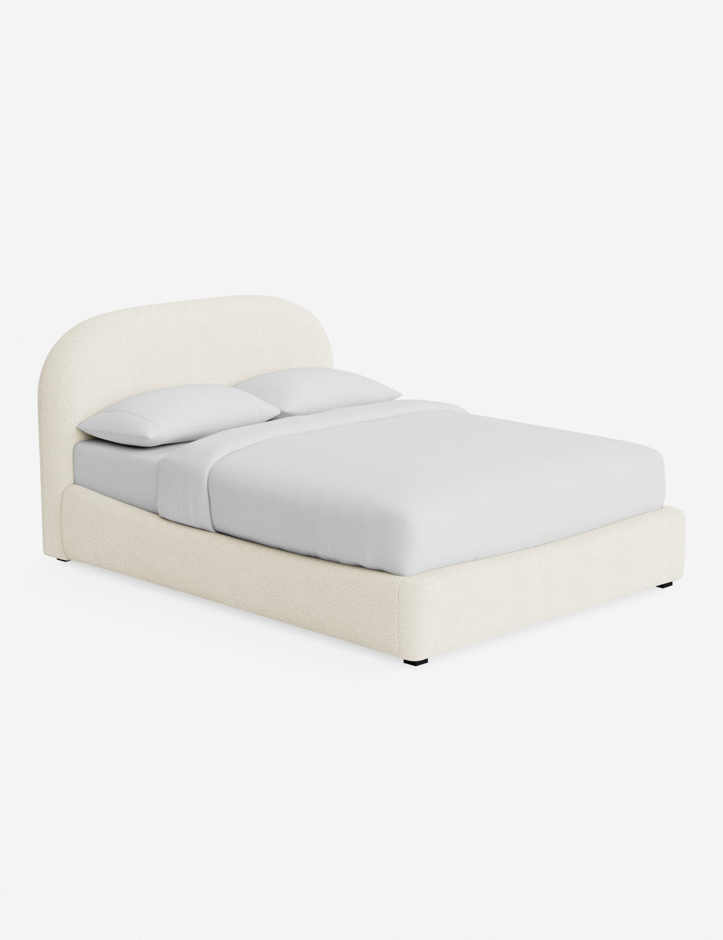 Nexa Platform Bed | Soft Upholstery, Sculpted Headboard