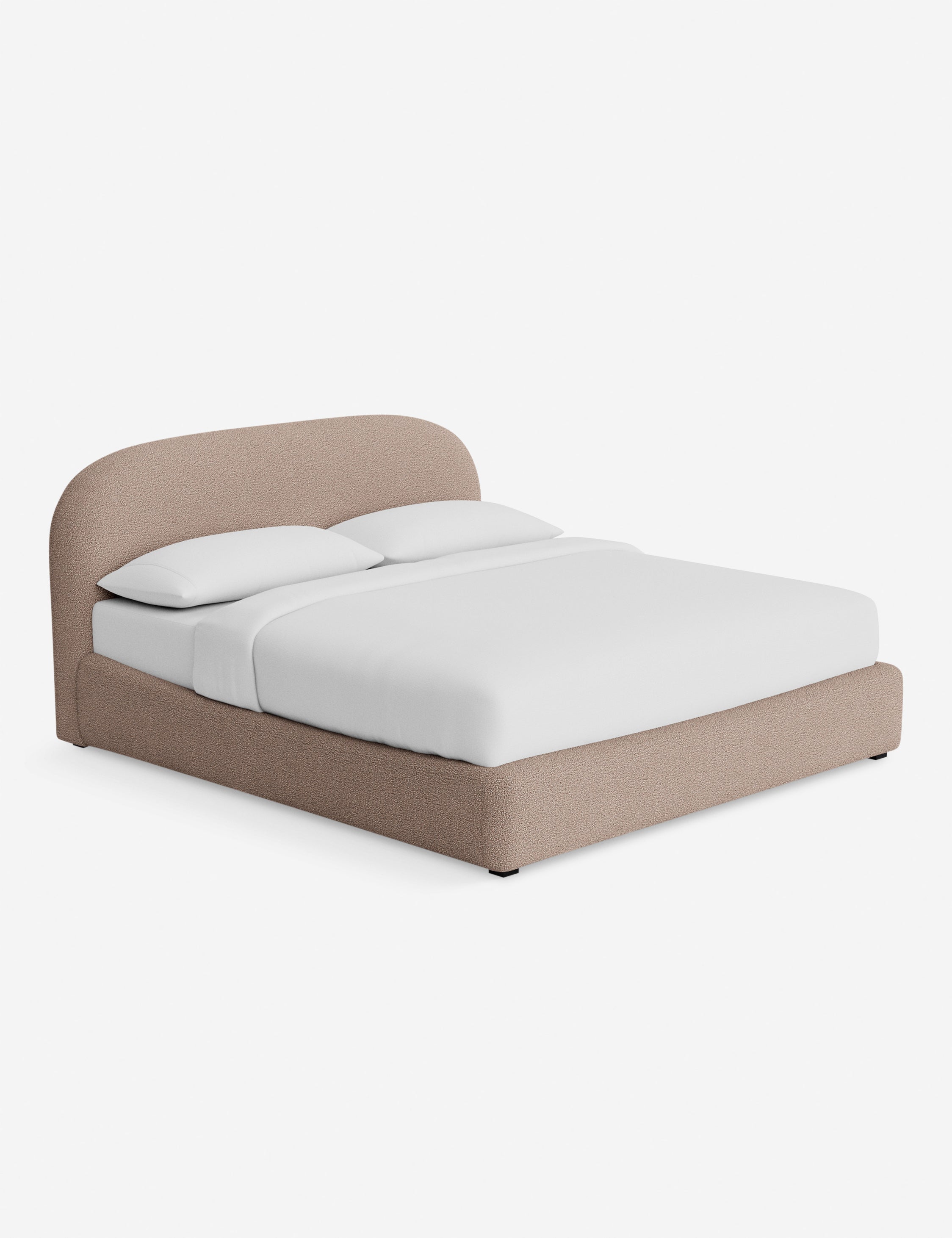 Nexa Platform Bed | Soft Upholstery, Sculpted Headboard