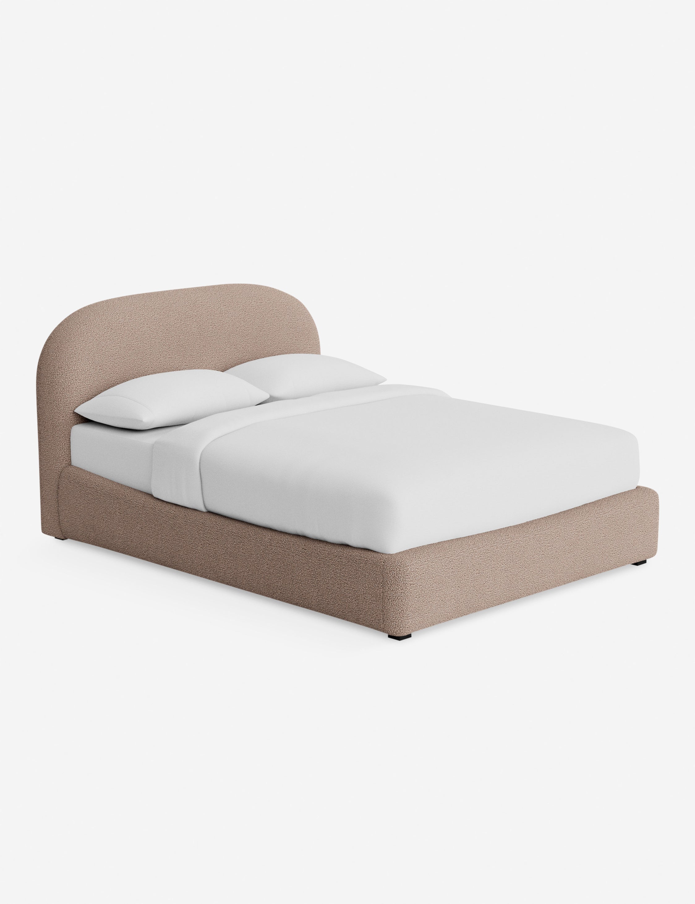 Nexa Platform Bed | Soft Upholstery, Sculpted Headboard