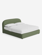 Nexa Platform Bed | Soft Upholstery, Sculpted Headboard