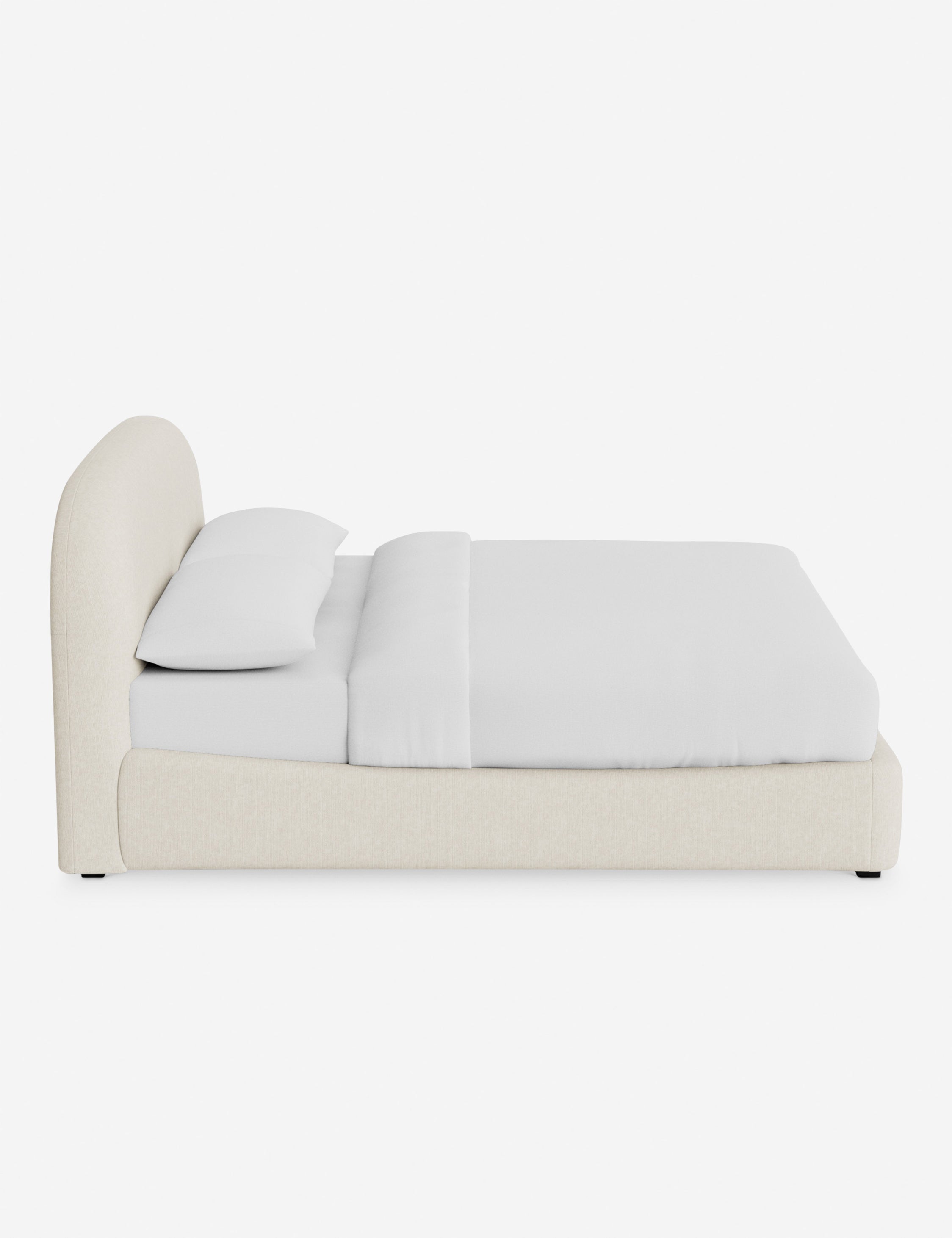 Nexa Platform Bed | Soft Upholstery, Sculpted Headboard