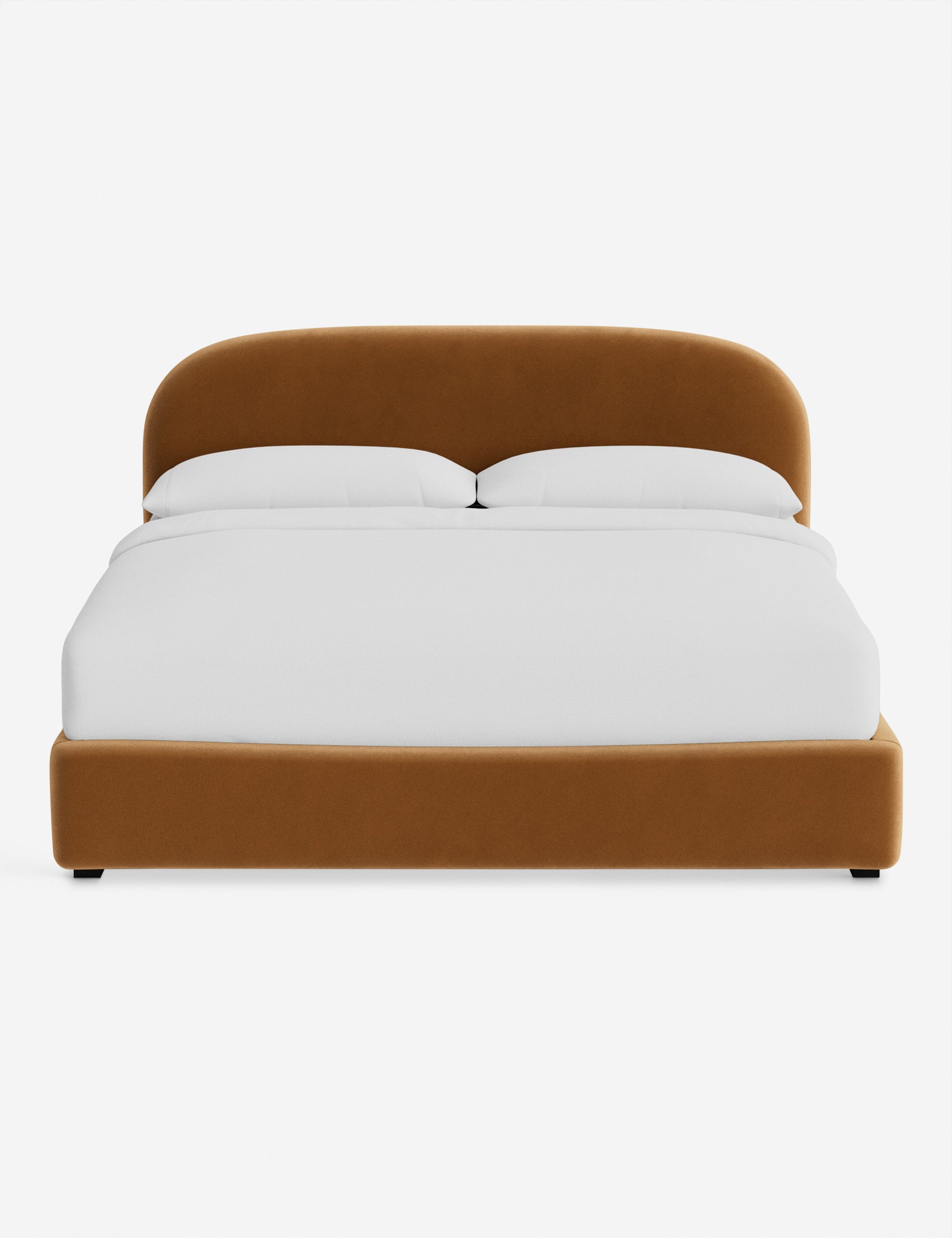 Nexa Platform Bed | Soft Upholstery, Sculpted Headboard
