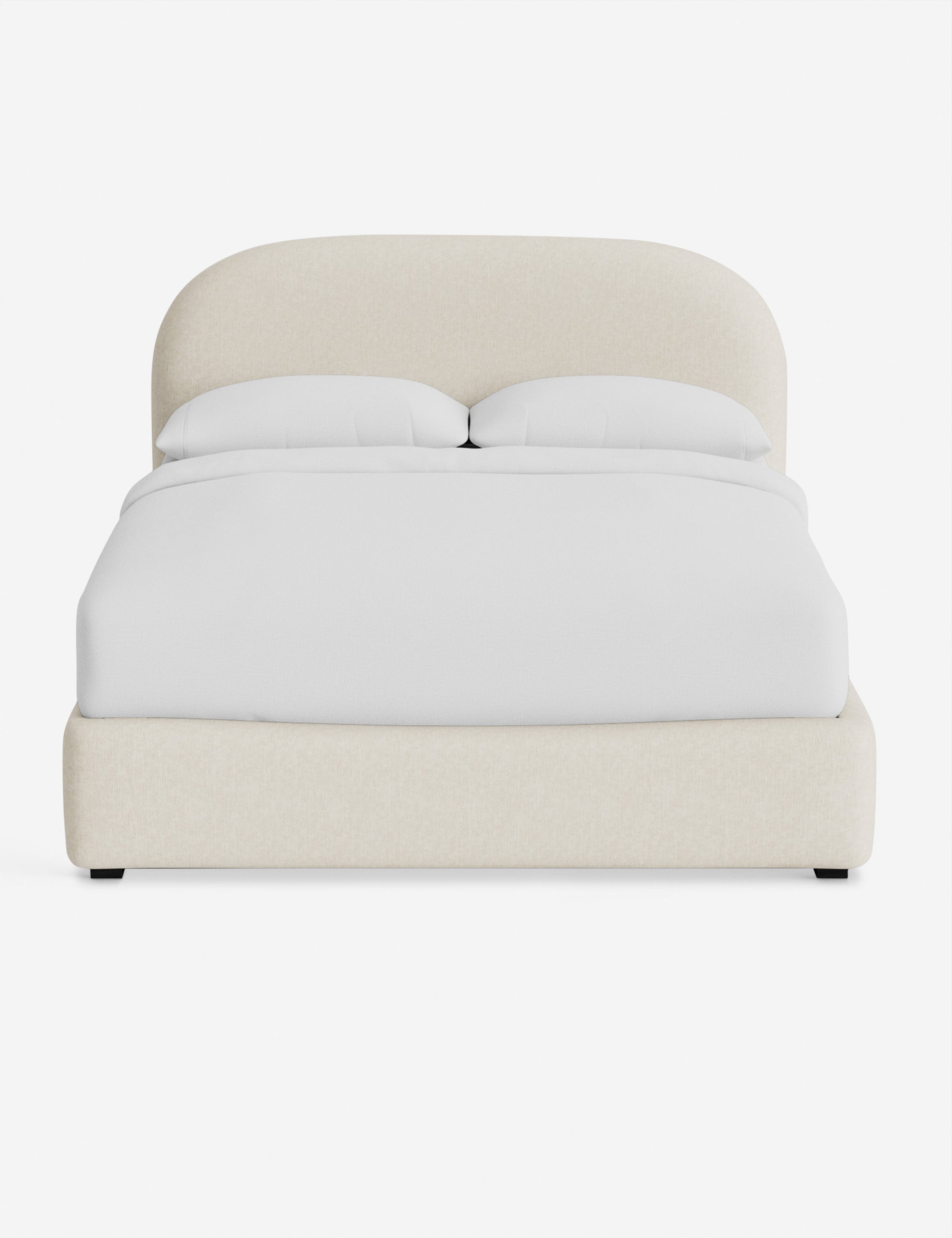 Nexa Platform Bed | Soft Upholstery, Sculpted Headboard