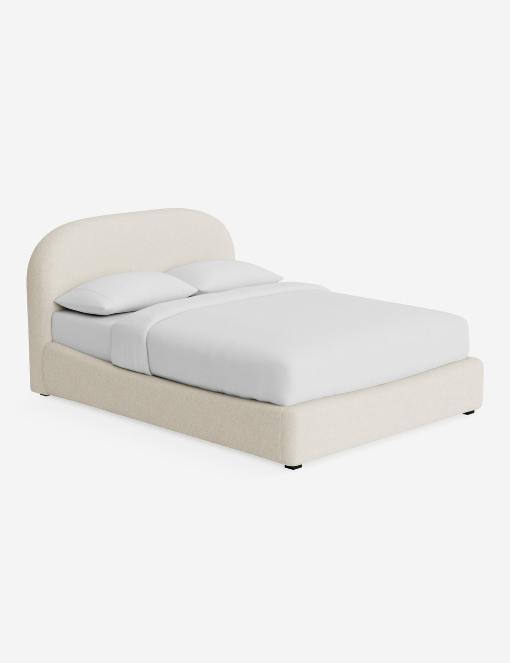 Nexa Platform Bed | Soft Upholstery, Sculpted Headboard