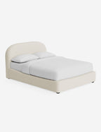 Nexa Platform Bed | Soft Upholstery, Sculpted Headboard