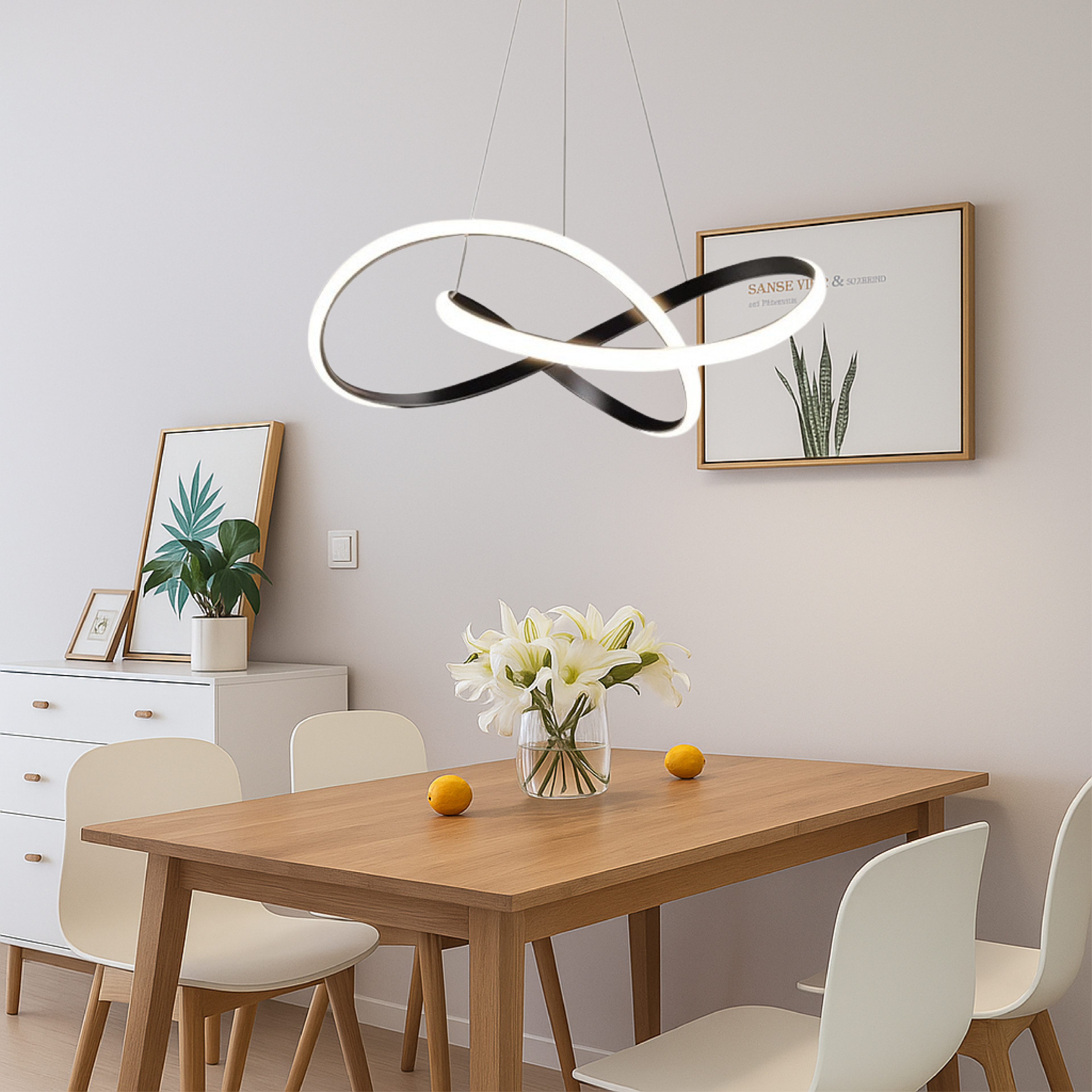 Camara - Modern Hanging Lamp Dining Room Aluminum Black