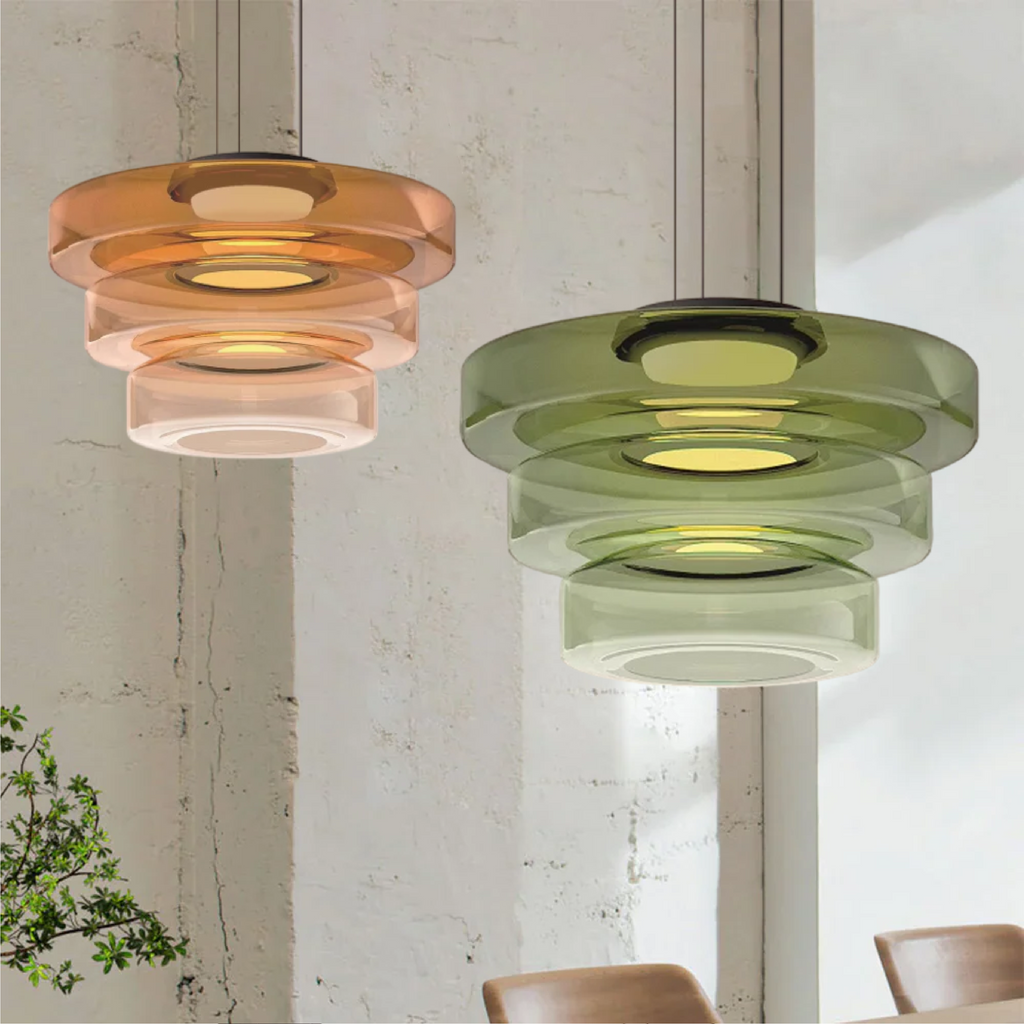 Bela Glass Pendant Lamp | Bauhaus Style, Adjustable Hanging Design