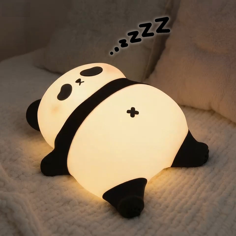 Panda LED Night Lamp USB C Rechargeable Silicone Bedside Ambient Light