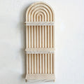 NaturArco: Wooden Wall Shelves – Elegant, Multifunctional & Floating with Vintage Arch Look for Living Room & Office