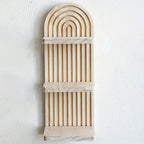 NaturArco: Wooden Wall Shelves – Elegant, Multifunctional & Floating with Vintage Arch Look for Living Room & Office