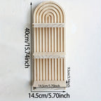 NaturArco: Wooden Wall Shelves – Elegant, Multifunctional & Floating with Vintage Arch Look for Living Room & Office