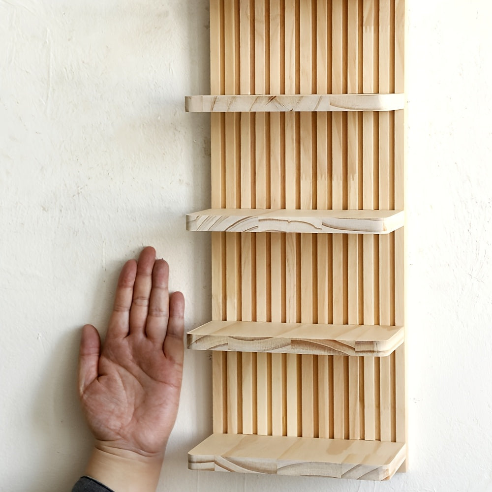 NaturArco: Wooden Wall Shelves – Elegant, Multifunctional & Floating with Vintage Arch Look for Living Room & Office