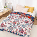 NaturBlüte: Cotton Blankets in Botanical Retro Style with Breathable Texture & Stylish Look – for Sofa & Lounge