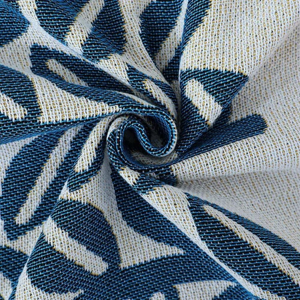 NaturFransen: Sofa cover in elegant cotton-linen style with decorative tassels & durable protection – for sofa & bedroom