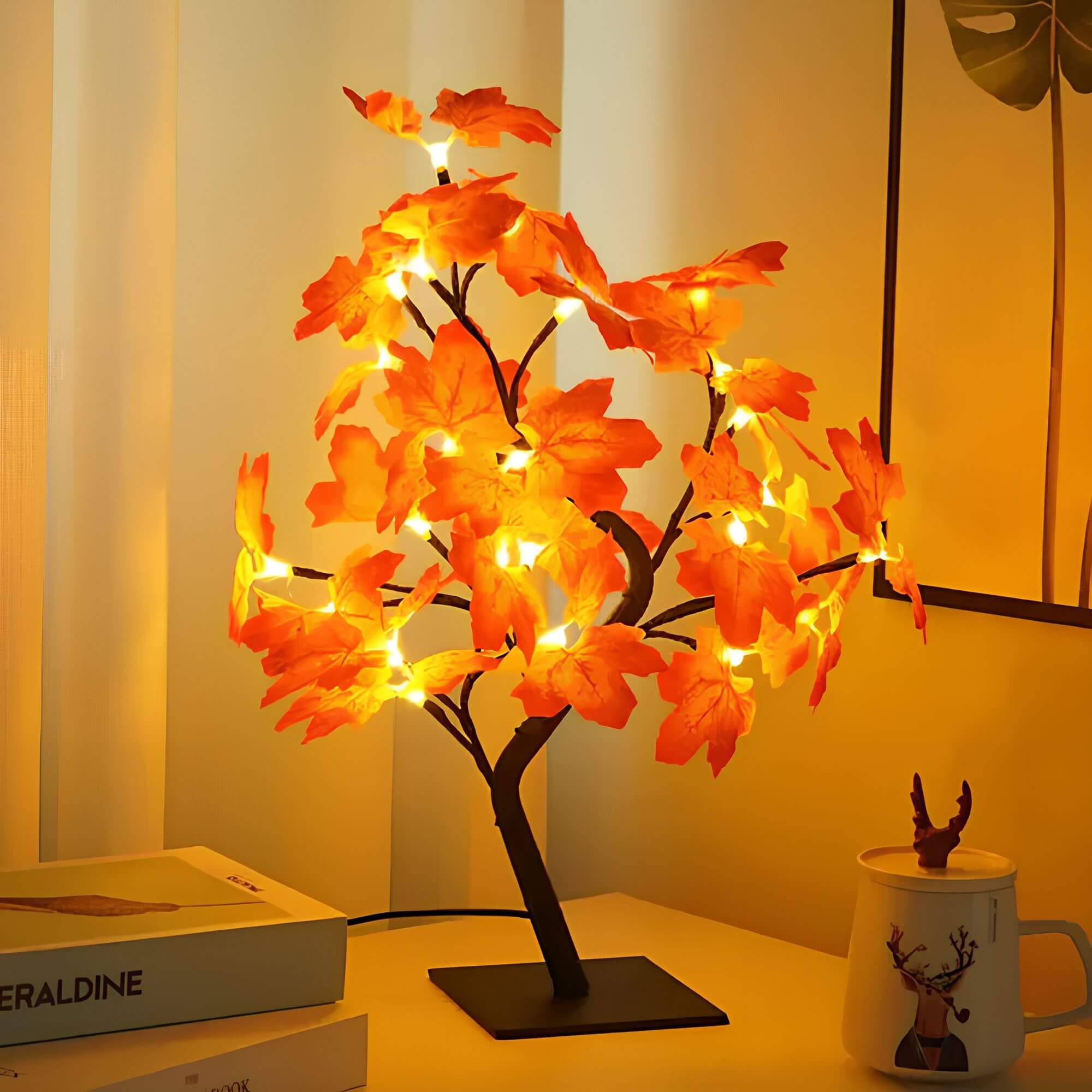 NaturGlanz: Enchanting Tree Table Lamp – Warm LED Light for Living Room & Bedroom
