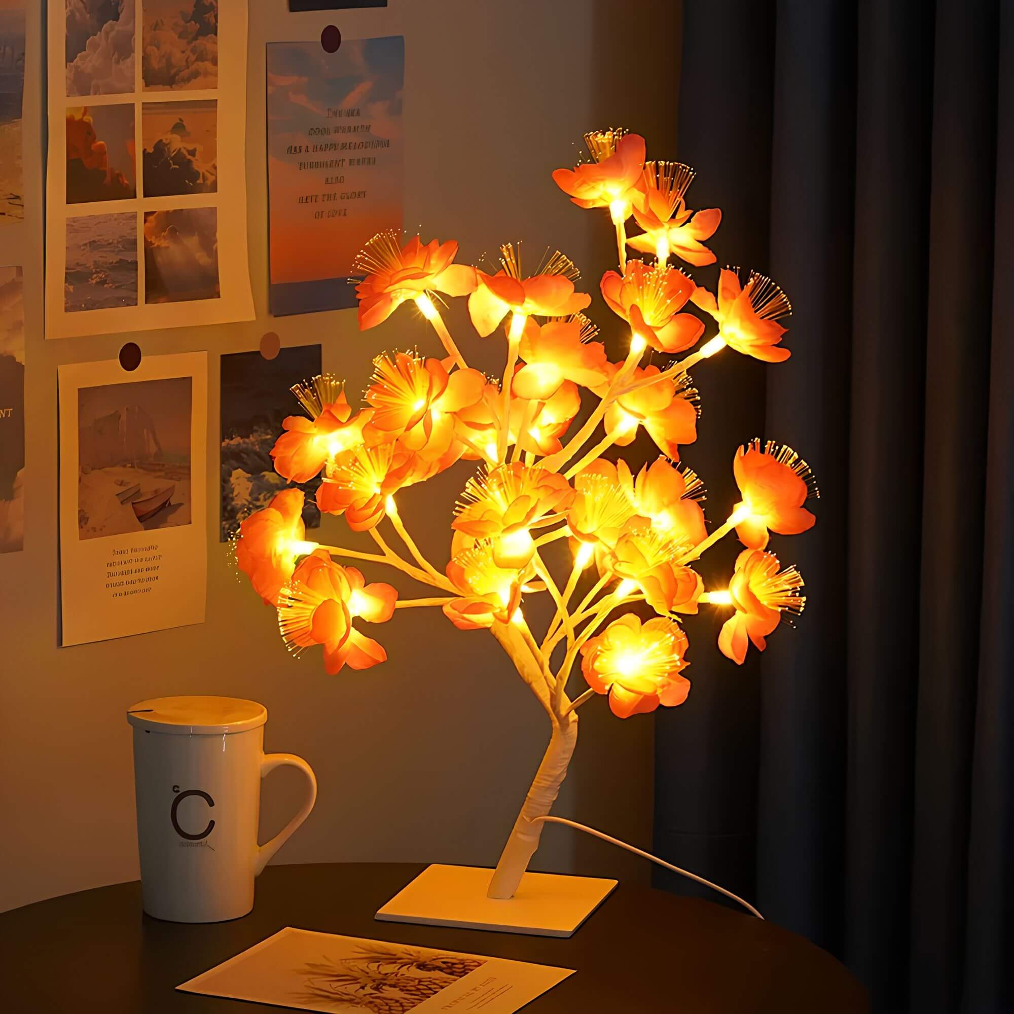 NaturGlanz: Enchanting Tree Table Lamp – Warm LED Light for Living Room & Bedroom