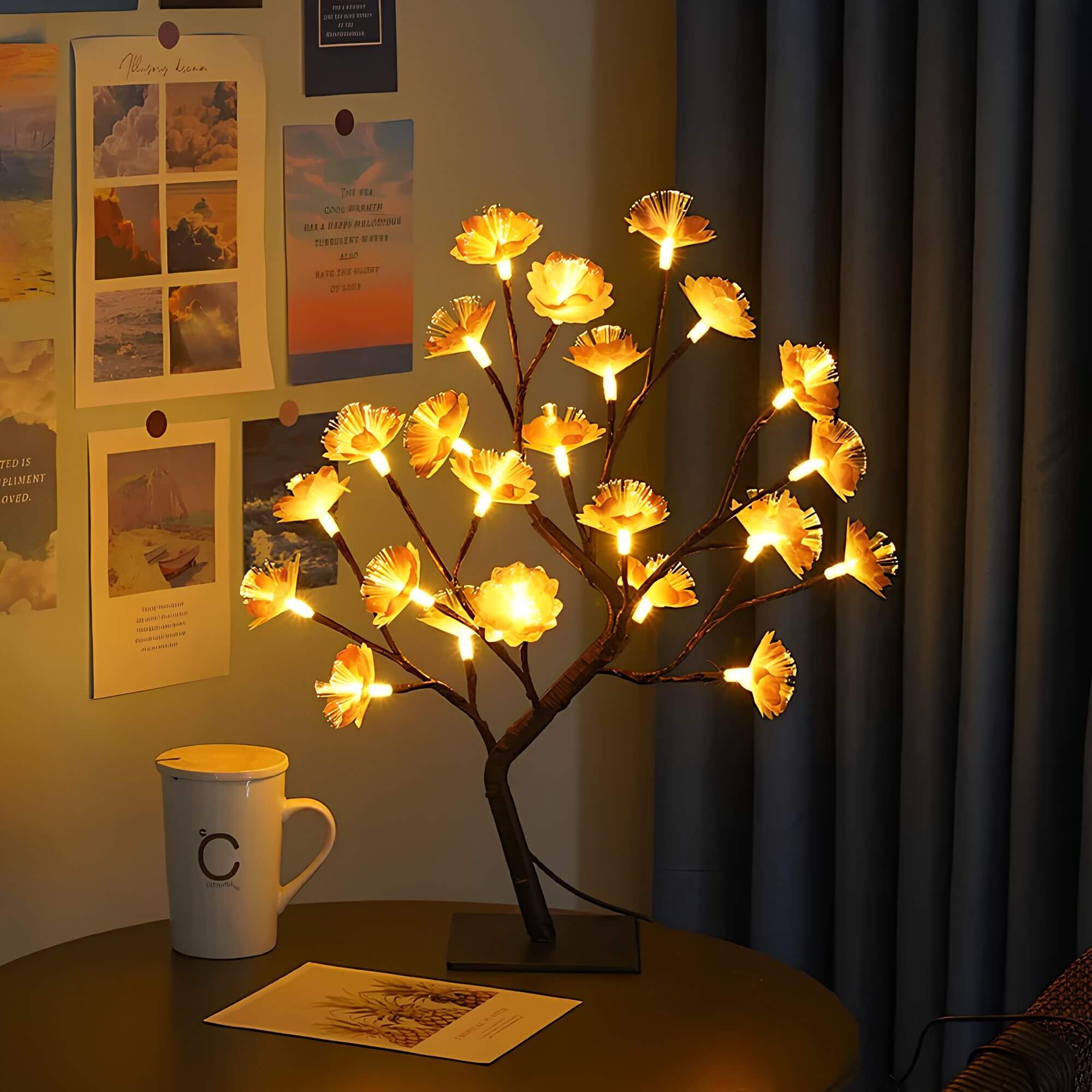 NaturGlanz: Enchanting Tree Table Lamp – Warm LED Light for Living Room & Bedroom
