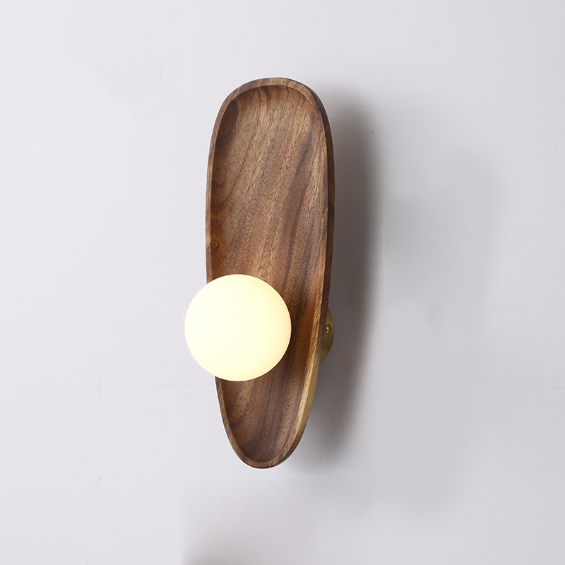 NaturGlanz: Wooden Wall Light – Warm Light for Living Room & Bedroom