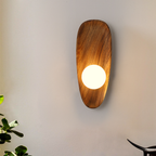 NaturGlanz: Wooden Wall Light – Warm Light for Living Room & Bedroom