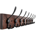 NaturHaken: Wall-Mounted Coat Rack – Dark Wood Design, Decorative & Space-Saving for Bathroom & Living Room