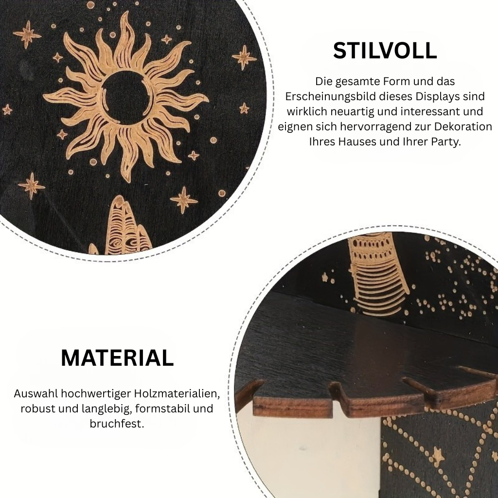 NaturKristall: Wooden Wall Shelves – Robust, Decorative & Versatile in Boho Style for Plants & Decor