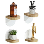 NaturKurve: Decorative Wall Shelves – Rustic, Space-Saving & Hanging in Boho Style for Candles & Accessories in the Bedroom