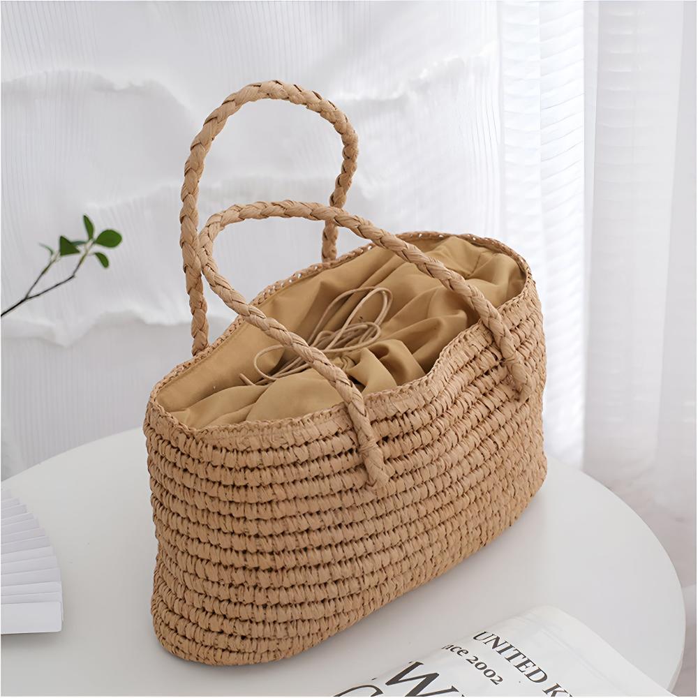 NaturStil: Straw Tote Bag – Handcrafted, Durable & Decorative for Summer & Vacation