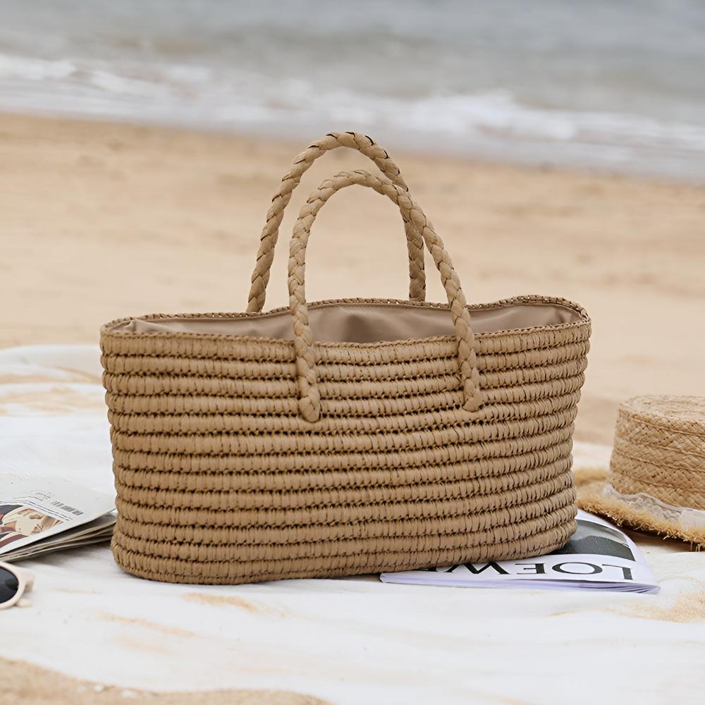 NaturStil: Straw Tote Bag – Handcrafted, Durable & Decorative for Summer & Vacation