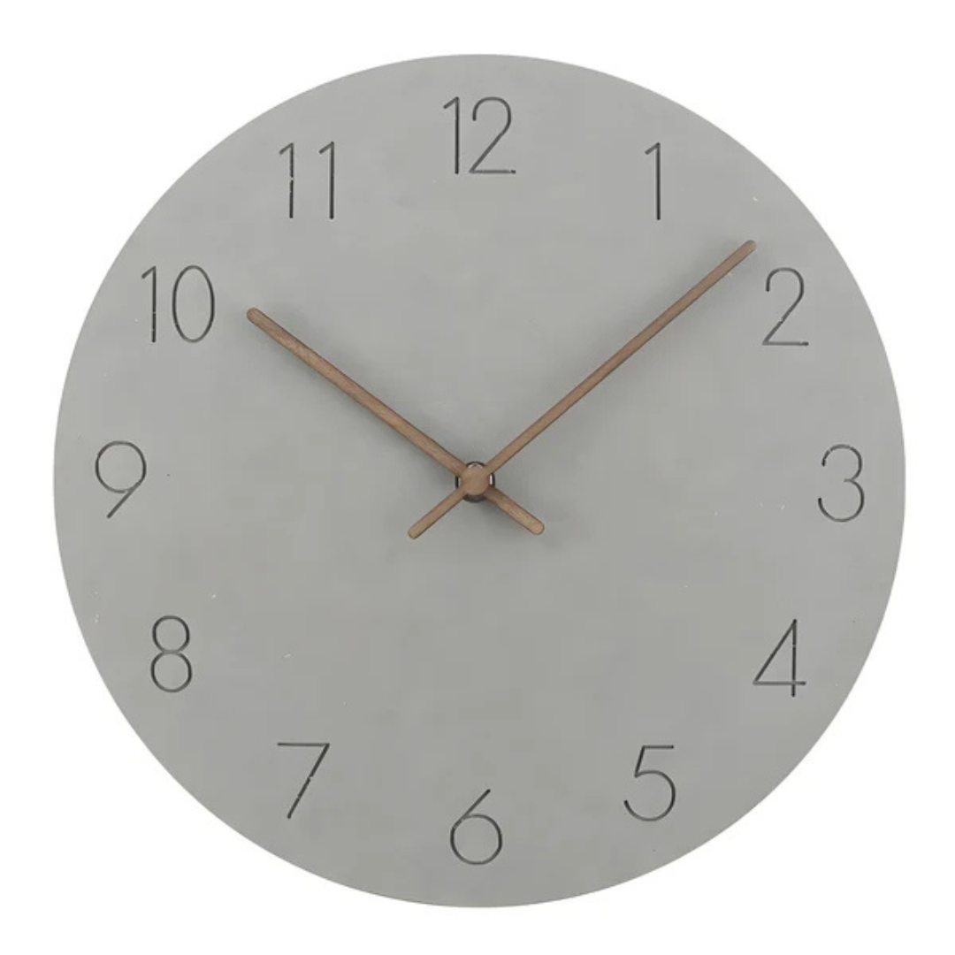 NaturTakt: Stylish Wooden Wall Clock Round & Silent – for Bedroom & Office