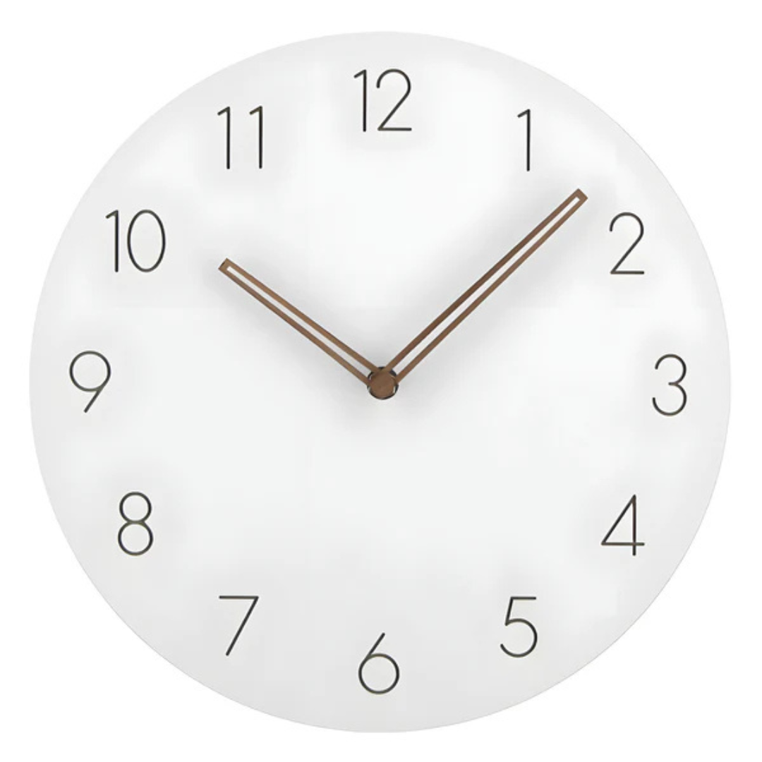 NaturTakt: Stylish Wooden Wall Clock Round & Silent – for Bedroom & Office