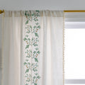 NaturWeide: Curtain with Floral Pattern & Tassels – Elegant & Decorative for Living Room & Bedroom