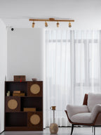 Japanese Wooden Adjustable LED Spotlight 1-Light