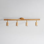 Japanese Wooden Adjustable LED Spotlight 1-Light