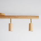 Japanese Wooden Adjustable LED Spotlight 1-Light