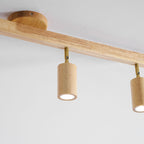 Japanese Wooden Adjustable LED Spotlight 1-Light