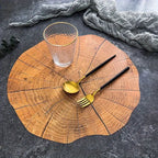 Placemat PVC Tree Ring Design Heat Resistant Easy Clean Surface