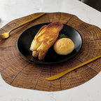 Placemat PVC Tree Ring Design Heat Resistant Easy Clean Surface